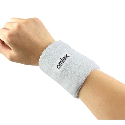 Omtex Sweat Wrist Band,  White  5 Inches 