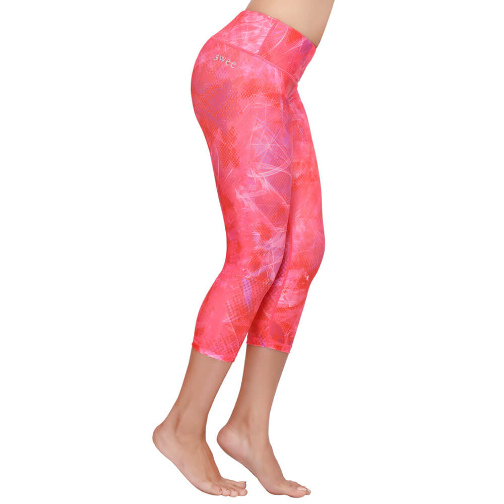 4 - Swee Women's Plain Leggings (SweeAth101),  Pink  XXL 