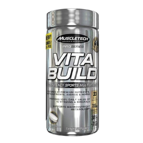1 - MuscleTech Vita Build,  60 caplets  Unflavoured 