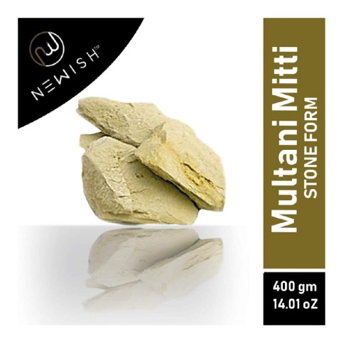 Newish Multani Mitti Stone Form,  400 g  for All Skin Types 