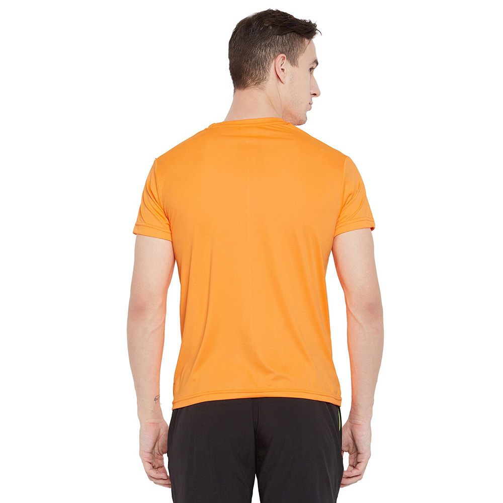 3 - Masch Mens Just Keep Running T Shirt,  Fluorescent Orange  Medium 