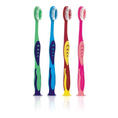 Amway Persona Junior Toothbrush Set of 4,  Soft Rubber Ridges 