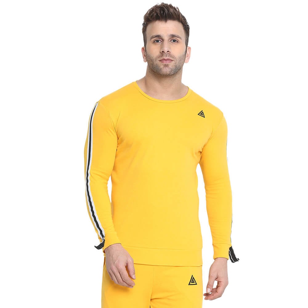 1 - Aesthetic Bodies Sweat Shirt,  Yellow  Medium 