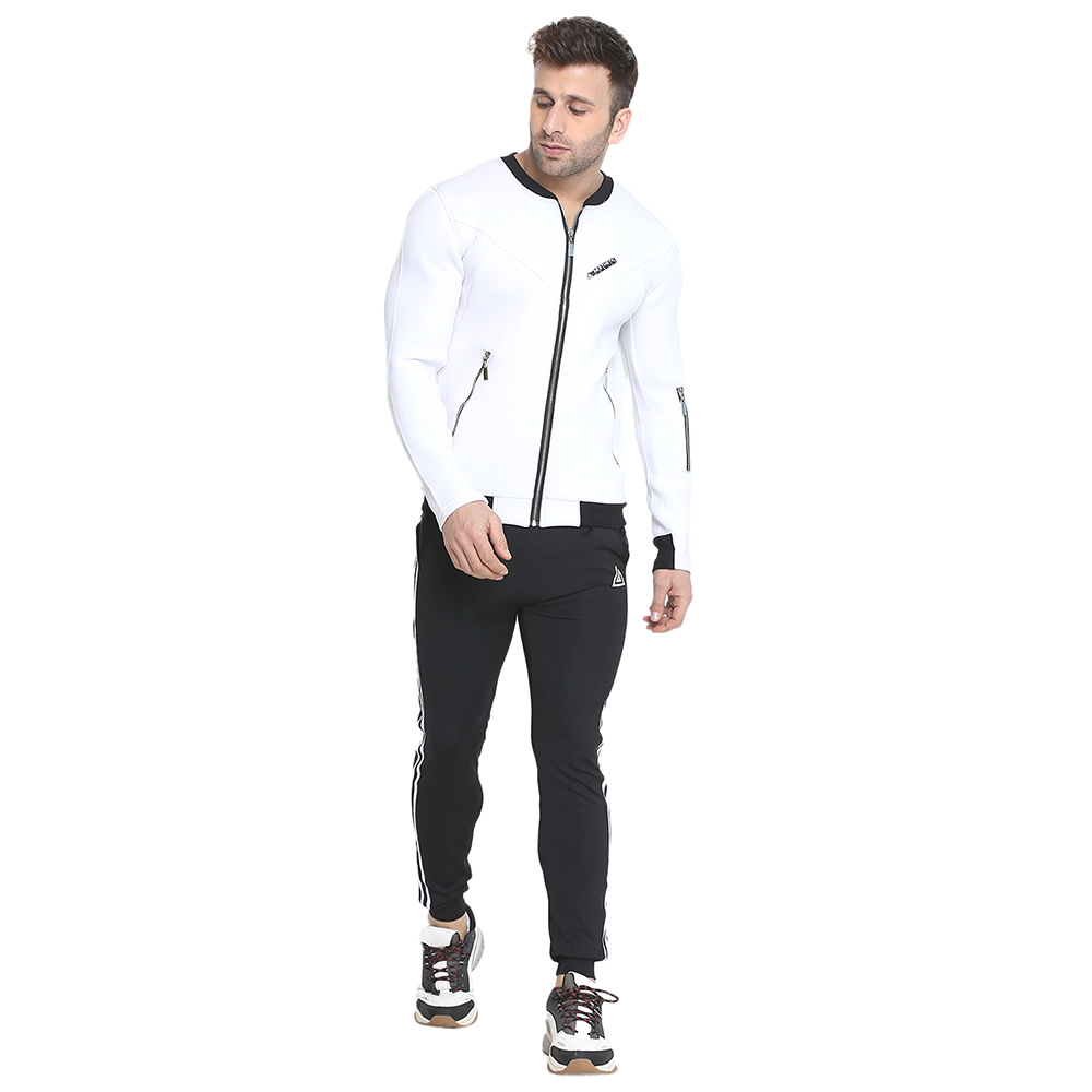 2 - Aesthetic Bodies Men's Bomber Jacket,  White  XL 