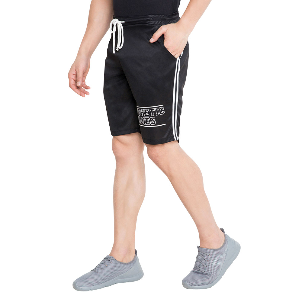 1 - Aesthetic Bodies Men's Tech Fit Shorts,  Medium  Black 