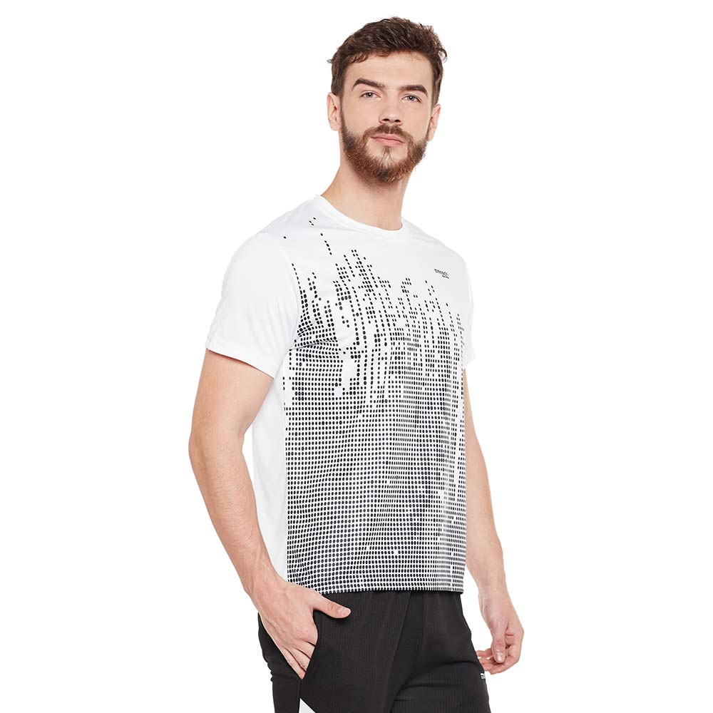 3 - Masch Mens Regular Fit Polyester Active T Shirt (MSTS1017 HSP BDW),  White  Medium 