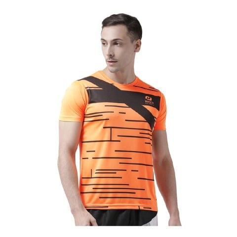 1 - Masch Mens Regular Fit Polyester Active T Shirt (MSTS 0619 HSP 2XPL FO),  Fluorescent Orange  Medium 