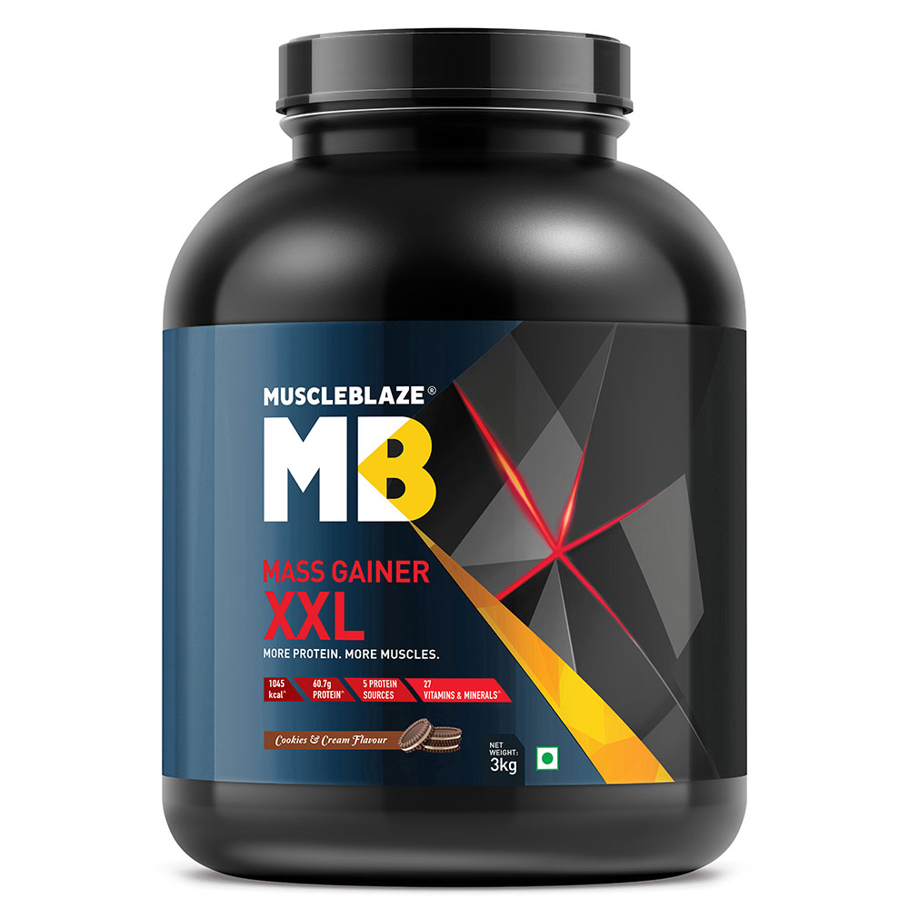 1 - MuscleBlaze Mass Gainer XXL,  6.6 lb  Cookies & Cream 