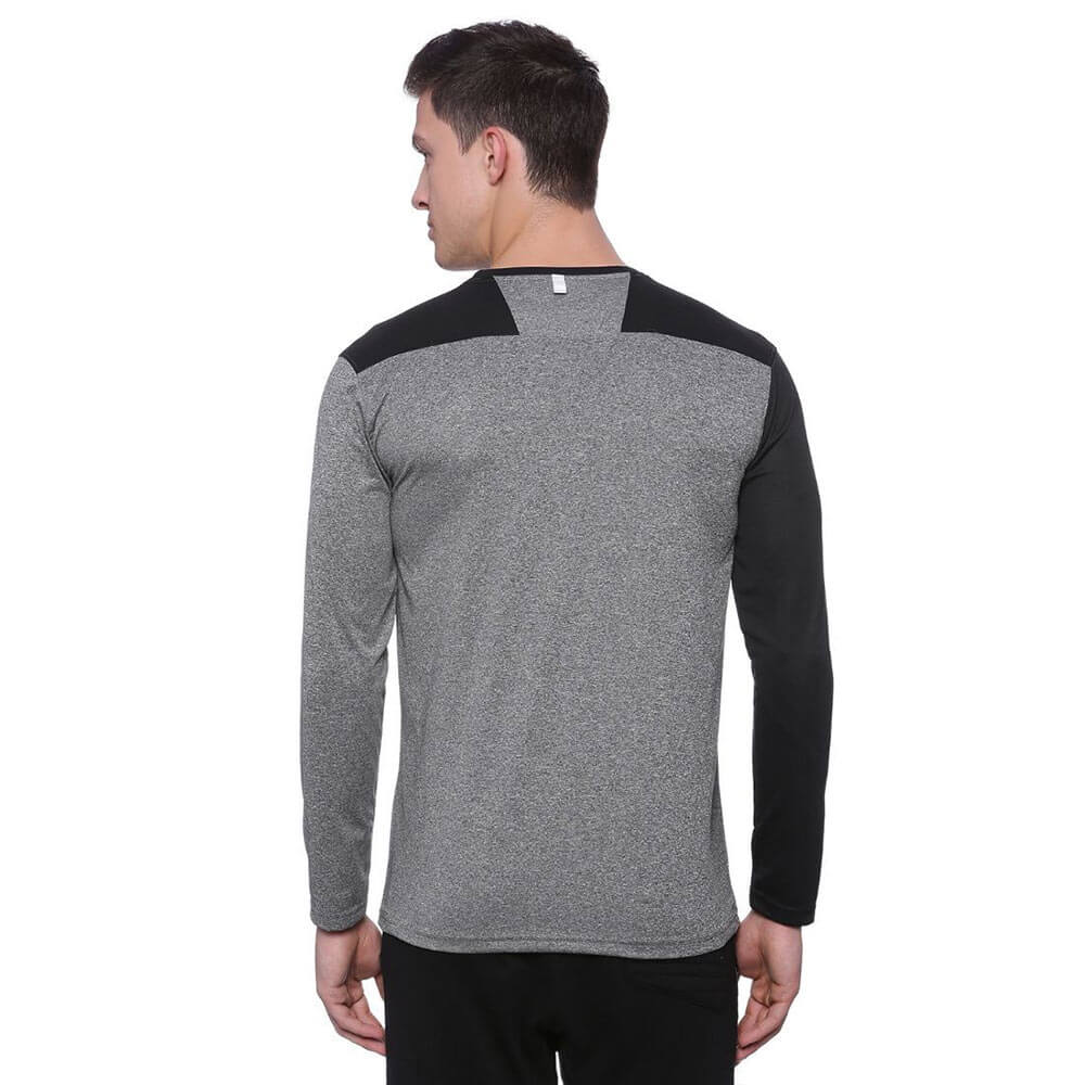 2 - Campus Sutra Solid Men Round or Crew T Shirt,  Black & Grey  Medium 