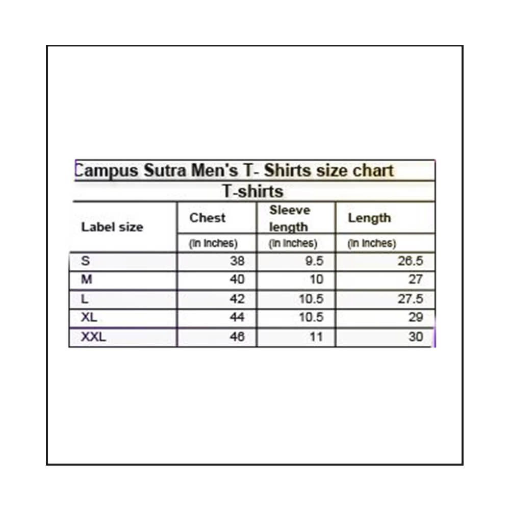 4 - Campus Sutra Printed Men Round or Crew T Shirt,  Blue  Small 