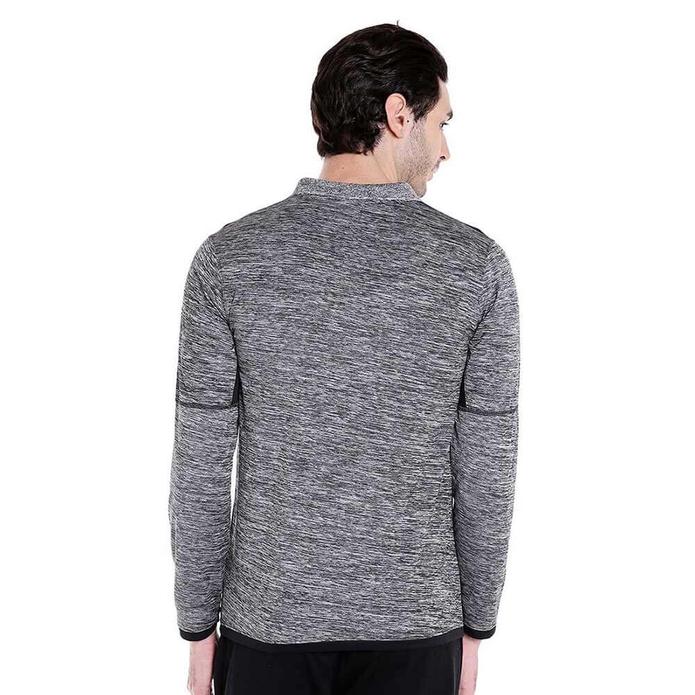 2 - Campus Sutra Solid Men Polo Neck T Shirt,  Grey & Black  Large 