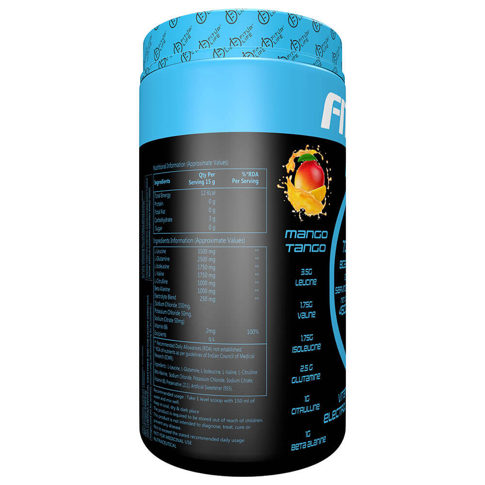 supplementinfo - Fitup Life BCAA 2:1:1,  0.99 lb  Mango Tango 