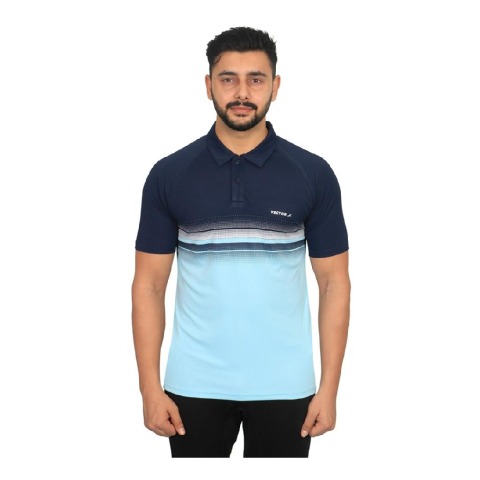 1 - Vector X Gym Wear T Shirts for Men (VTD 039),  Blue  Large 