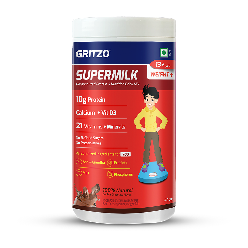 Supermilk Weight+ for Boy/Girl 13+ years,  400 g  Double Chocolate  13+ Yrs  Boy/Girl  Weight+ 