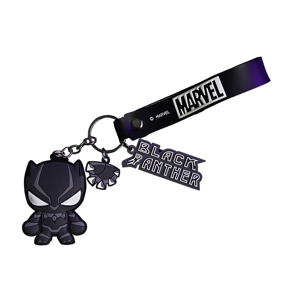 Gritzo Black Panther PVC Keychain,  Free Size  Multi 