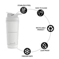 Creatine Monohydrate Citrus 30 sachets & Steel Pro Shaker 700 ml Combo