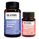 Magnesium Glycinate 120 Tabs and Multivitamin+ 30 Tabs for Women