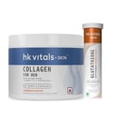 Collagen for Men 100g and Glutathione Effervescent 15 Tabs Orange Combo