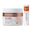 Skin Radiance Collagen 100 g & Glutathione Effervescent Orange 15 Tabs Combo