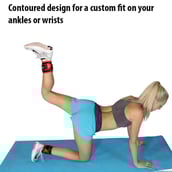 5 - Fitsy Ankle Weights, Red & Black 1.5 kg