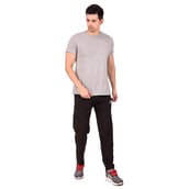 3 - Fitinc N S Polycotton Dryfit Casual Trackpant with Both Side Safety Zipper Pocket,  Black  XXL 