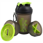 1 - Greenbee Protein Shaker,  Black Green  500 ml 