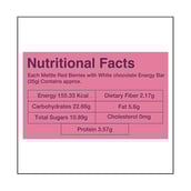 nutrition - Mettle Energy Bar,  12 Piece(s)/Pack  Red Berries with White Chocolate 