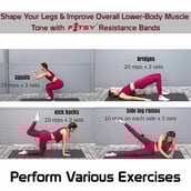 5 - Fitsy Leg Resistance Band Ring,  Black  Free Size 