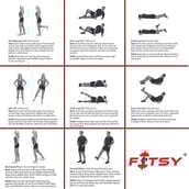 7 - Fitsy Leg Resistance Band Ring,  Black  Free Size 