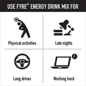 2 - Fyre Energy Drink Mix,  15 sachets/pack  Assorted 