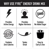 use - Fyre Energy Drink Mix, 15 sachets/pack Lime Lemon