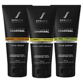 1 - Spruce Shave Club Charcoal Facial Cleansing Kit,  3 Piece(s)/Pack  Face Wash Face Scrub and Peel Off Mask 