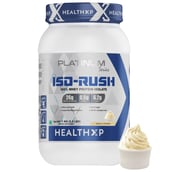 HealthXP Platinum Series Iso Rush 100% Whey Protein Isolate,  2.2 lb  Vanilla Cream 