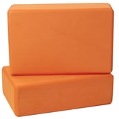 Fitsy Yoga Block,  Orange 2PC  22.5 x 15 x 7 cm 