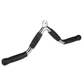 Fitsy V Shape Tricep Bar,  Silver and Black 