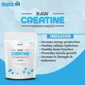 indication - Healthvit Pure Series Raw Creatine Monohydrate Powder,  Unflavoured  0.55 lb 