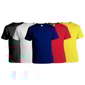 1 - Gym Brute 5 T-Shirt Combo,  White,Blue,Black,Yellow,Red  XL 
