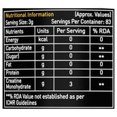 supplement - Avvatar Creatine Monohydrate,  Unflavoured  0.55 lb 