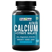 Simply Nutra Alfalfa Calcium Citrate Malate,  120 tablet(s)  Unflavoured 