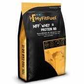 1 - MyFitFuel MFF Whey Protein 80,  1.1 lb  Banana Milkshake 
