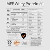 Supplement - MyFitFuel MFF Whey Protein 80,  2.2 lb  Vanilla Crème 