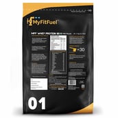 Back - MyFitFuel MFF Whey Protein 80,  2.2 lb  Milk Masala 