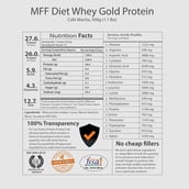 Supplement - MyFitFuel MFF Diet Whey Gold Protein, 1.1 lb Café Mocha