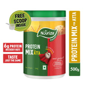 Nouriza Protein Atta Mix, 1.1 lb Unflavoured (15 Days Pack)