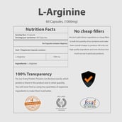supplement - MyFitFuel L Arginine 1000 mg, 60 capsules