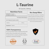 supplement - MyFitFuel L Taurine 500 mg,  60 capsules  Unflavoured 