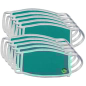 Ajeraa Anti Pollution Face Masks,  Green (Pack of 10) 