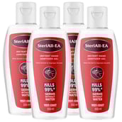 West Coast SteriAll-EA Instant Hand Sanitizer Gel, Fragrance Free 200 ml Kills 99% Germs without Water (Pack of 4)