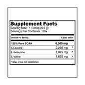 supplement - VX Nutrition 100% Pure BCAA 6500,  0.73 lb  50 Servings  Unflavoured 