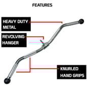 Fitsy Curl Bar - 76cm,  Silver and Black 